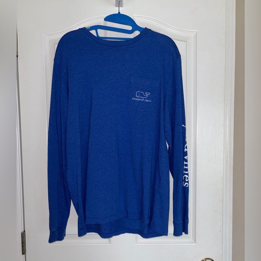 Vineyard Vines Men's Classic Blue Long Sleeve Shirt